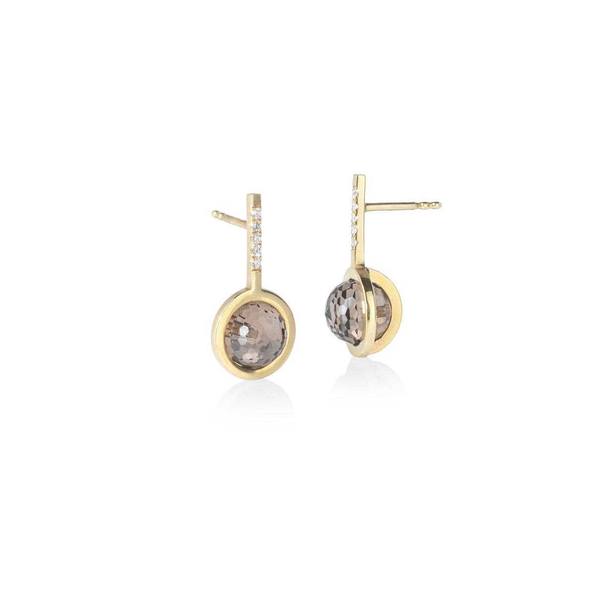 Earth Gems N°4 malé – náušnice s lab-grown diamanty