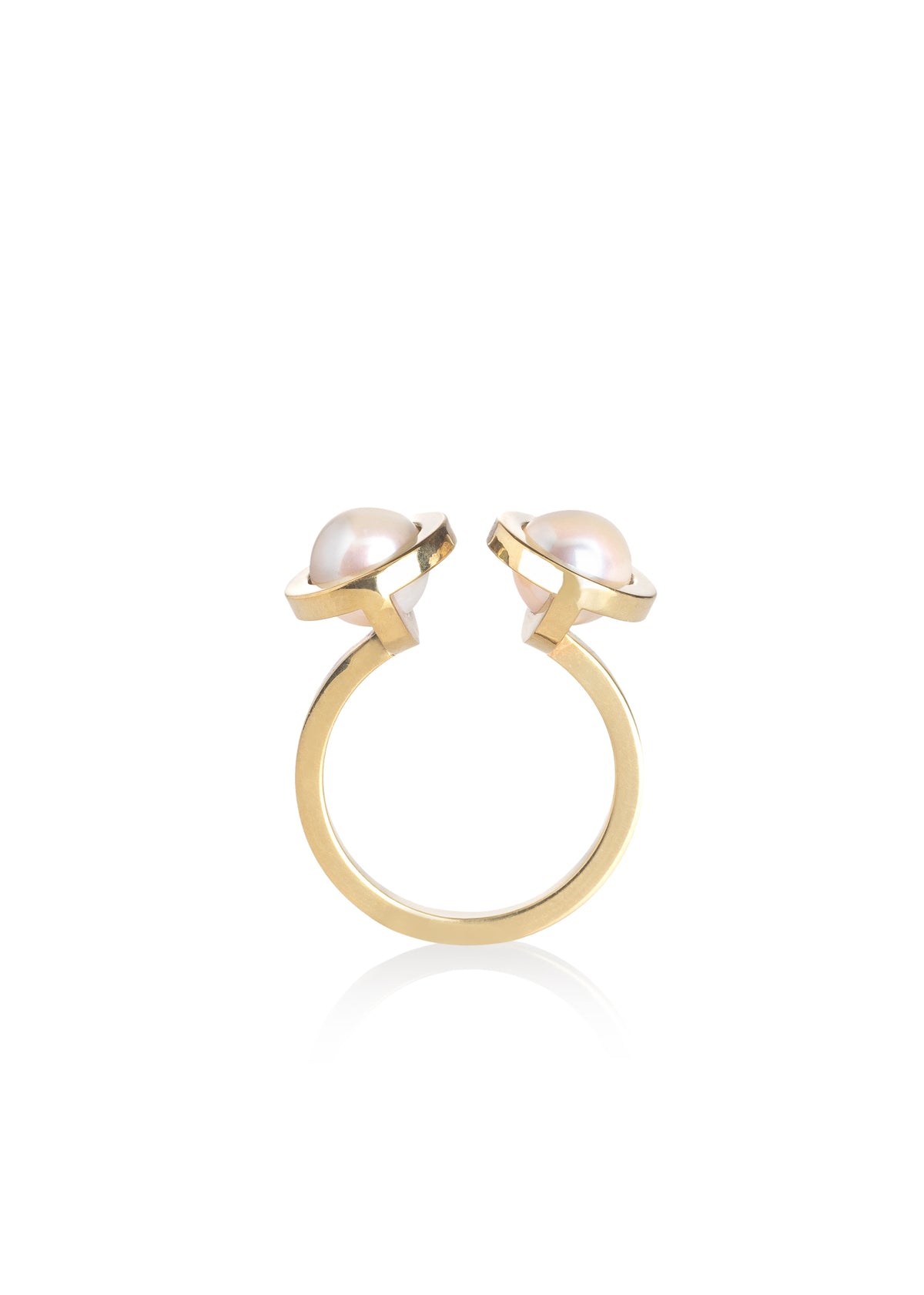 Designový prsten s perlou ze stříbra nebo 14k zlata z kolekce Earth Pearls – Katerina Reich
