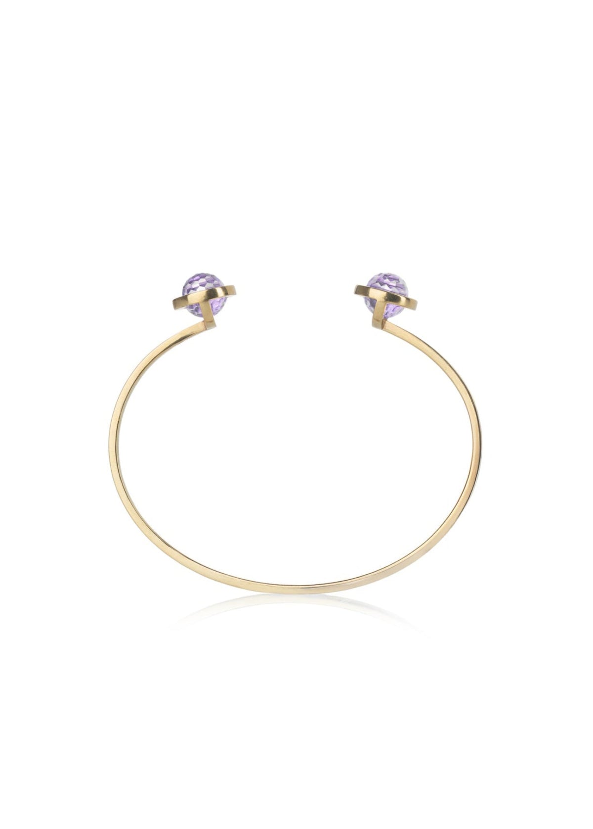 Designový náramek s fazetovaným ametystem ze stříbra nebo 14k zlata z kolekce Earth Gems – Katerina Reich