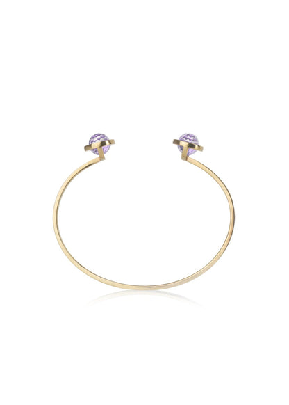 Designový náramek s fazetovaným ametystem ze stříbra nebo 14k zlata z kolekce Earth Gems – Katerina Reich