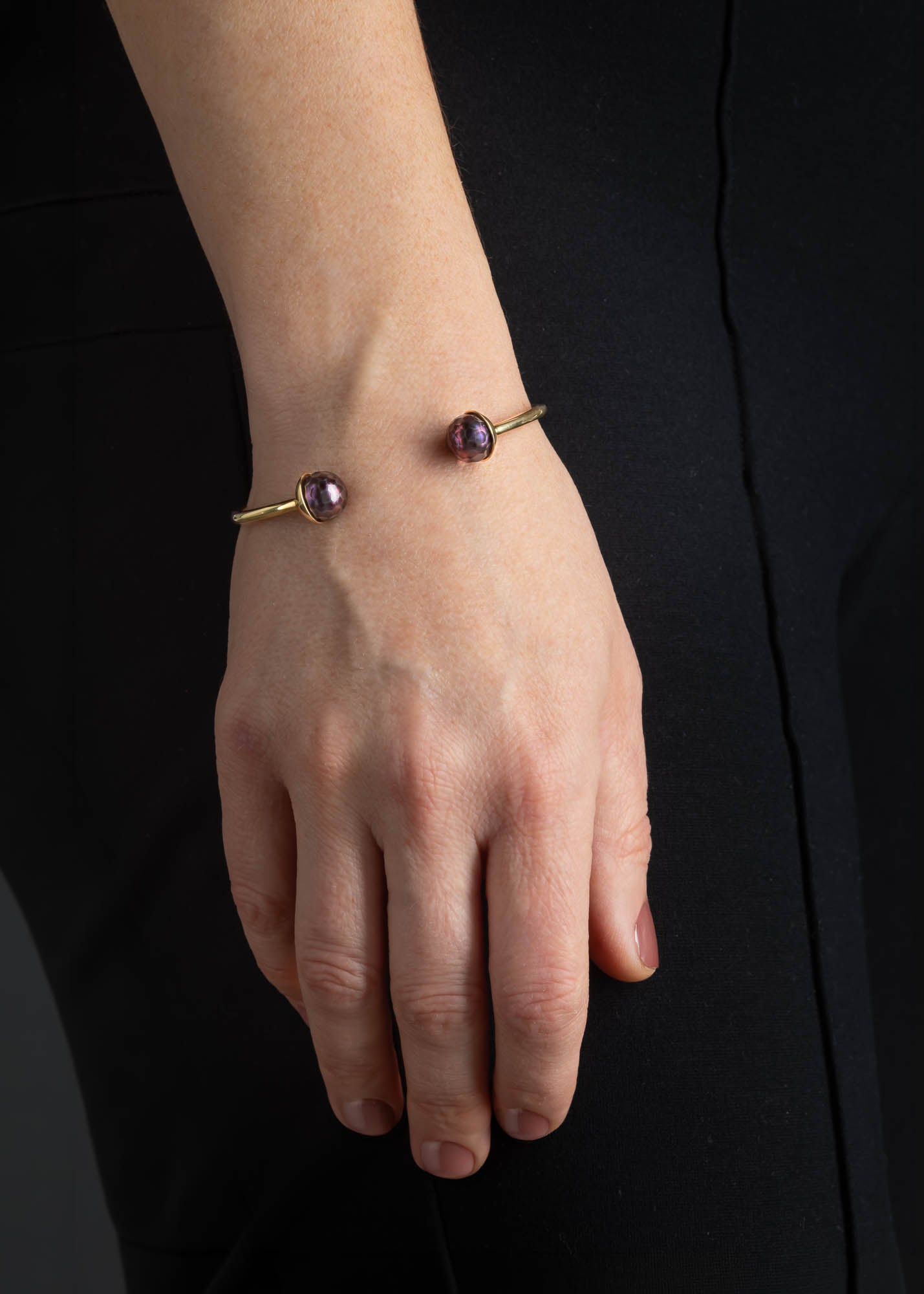 Náramek Éclat Noir - stříbro Ag (925/1000), perly