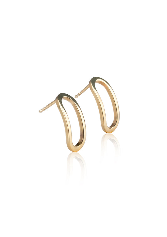 Minimalistické náušnice ze stříbra nebo 14k zlata z kolekce Earth Pearls – Katerina Reich