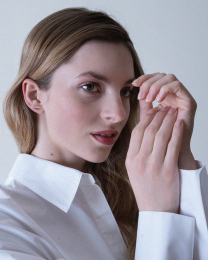 Náušnice Moia - stříbro Ag (925/1000), Moissanity